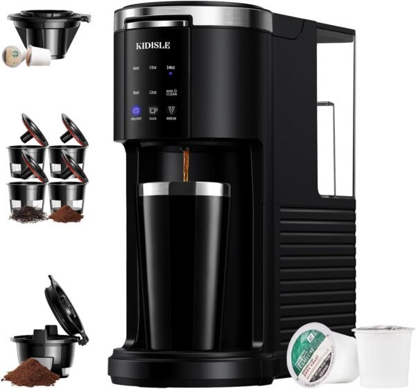 61B5zj3lgOL._AC_SL1500_ KIDISLE Single Serve Coffee Maker CM9429D Review Best for Pods and Ground Coffee