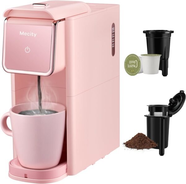61KZH4qZDL._AC_SL1500_ Mecity Pink Coffee Maker Review Compact 3-in-1 Machine for Home and Travel