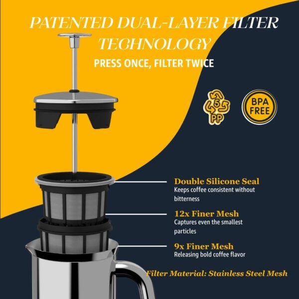 61PCVuLPs0L._AC_SL1080_ Review of ESPRO P7 French Press Coffee Maker Stainless Steel 32oz