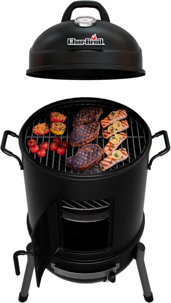 61tspzpVI5L._AC_SL1500_ Char-Broil Bullet Charcoal Smoker 16" review portable smoker for backyard grilling