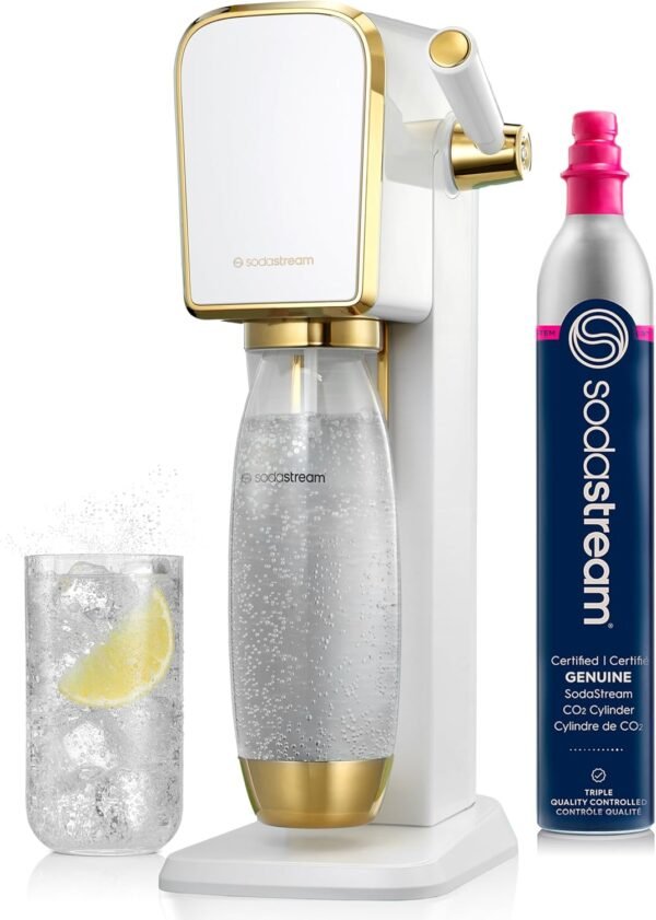 Soda Makers Review SodaStream Art Sparkling Water Maker White Gold CO2 Included