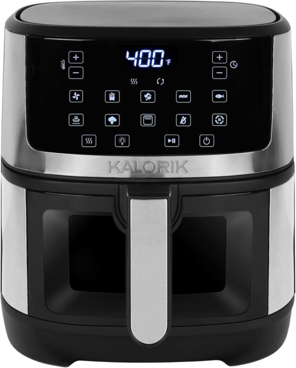 Kalorik Air Fryer 5 Quart Review Touchscreen Controls and 10 Smart Presets