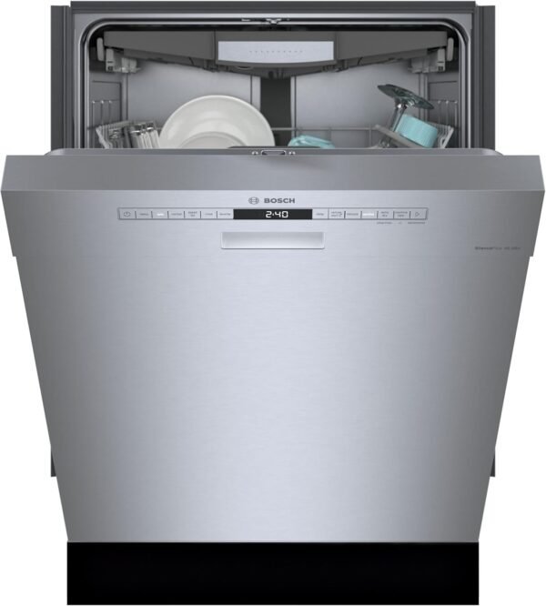 Bosch SHE53B75UC 300 Series built-in dishwasher review stainless steel features and performance