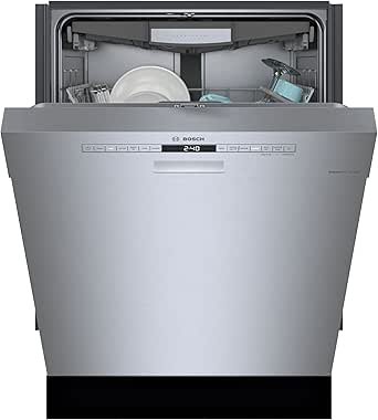 Bosch SHE53B75UC 300 Series built-in dishwasher review stainless steel features and performance