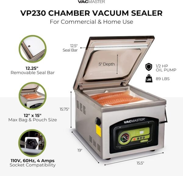 Vacmaster VP230 Chamber Vacuum Sealer review for home and commercial kitchen use