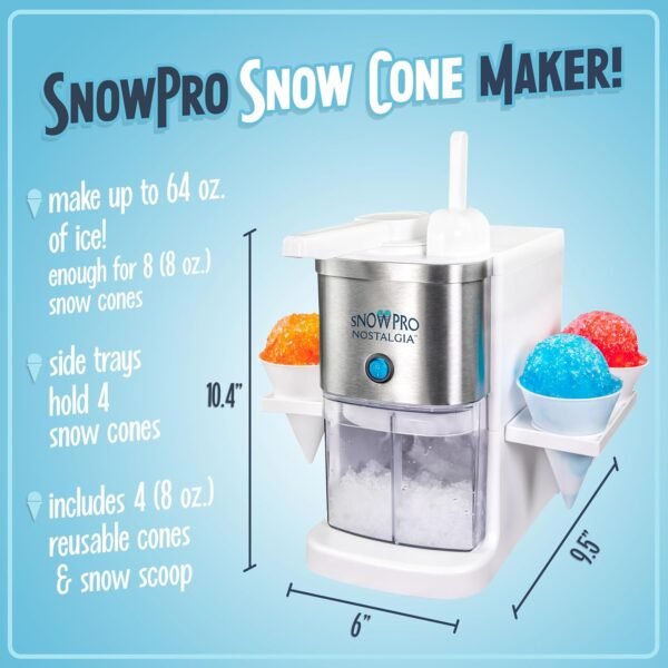 Review of Nostalgia SnowPro Electric Shaved Ice Maker with 64-Ounce Capacity