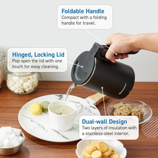 Elite Gourmet EKT719 Electric Kettle Review Compact Travel Design with Dual Voltage Feature