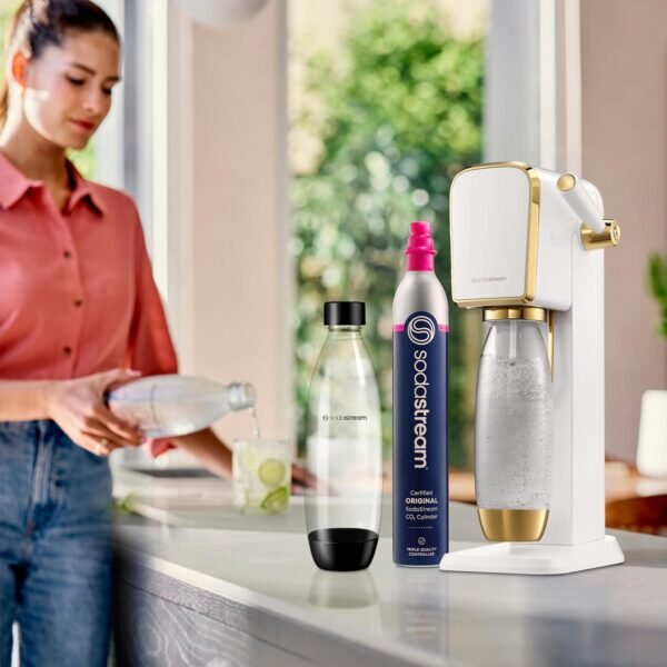 Soda Makers Review SodaStream Art Sparkling Water Maker White Gold CO2 Included