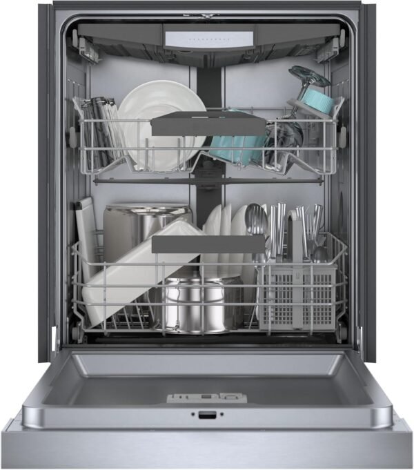 Bosch SHE53B75UC 300 Series built-in dishwasher review stainless steel features and performance
