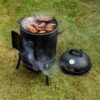 911GfCek6-L._AC_SL1500_ Char-Broil Bullet Charcoal Smoker 16" review portable smoker for backyard grilling