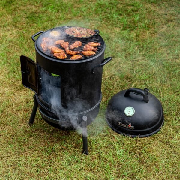 911GfCek6-L._AC_SL1500_ Char-Broil Bullet Charcoal Smoker 16" review portable smoker for backyard grilling