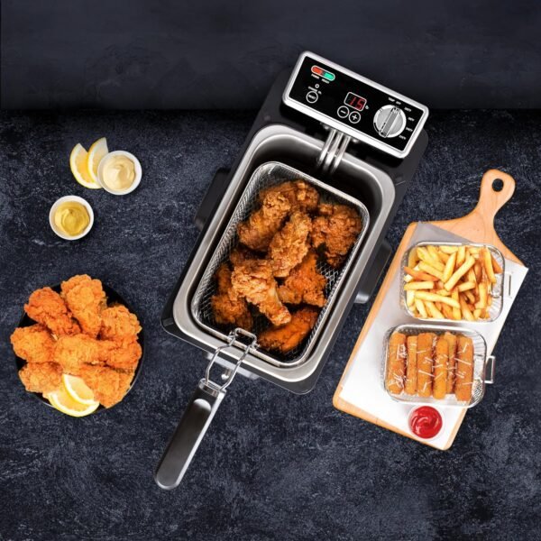 Kalorik Pro Deep Fryer Review Best Triple-Basket Design with Oil Filtration