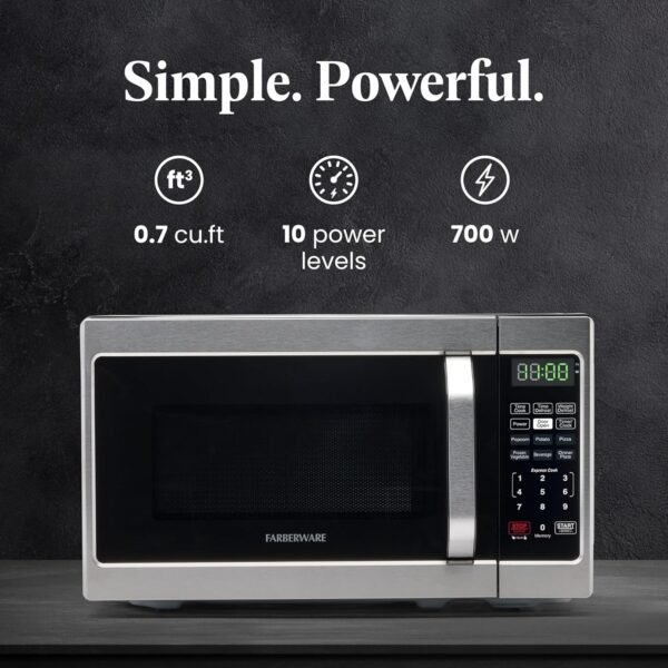 91aj0uTuhML._AC_SL1500_-1 Farberware Countertop Microwave 700 Watts Review Compact and Powerful for Small Kitchens