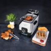 Kalorik Pro Deep Fryer Review Best Triple-Basket Design with Oil Filtration